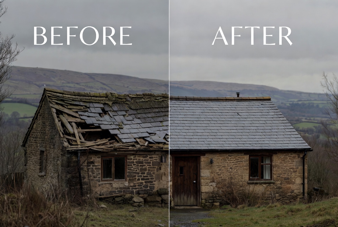 Garage roof repair Yorkshire.