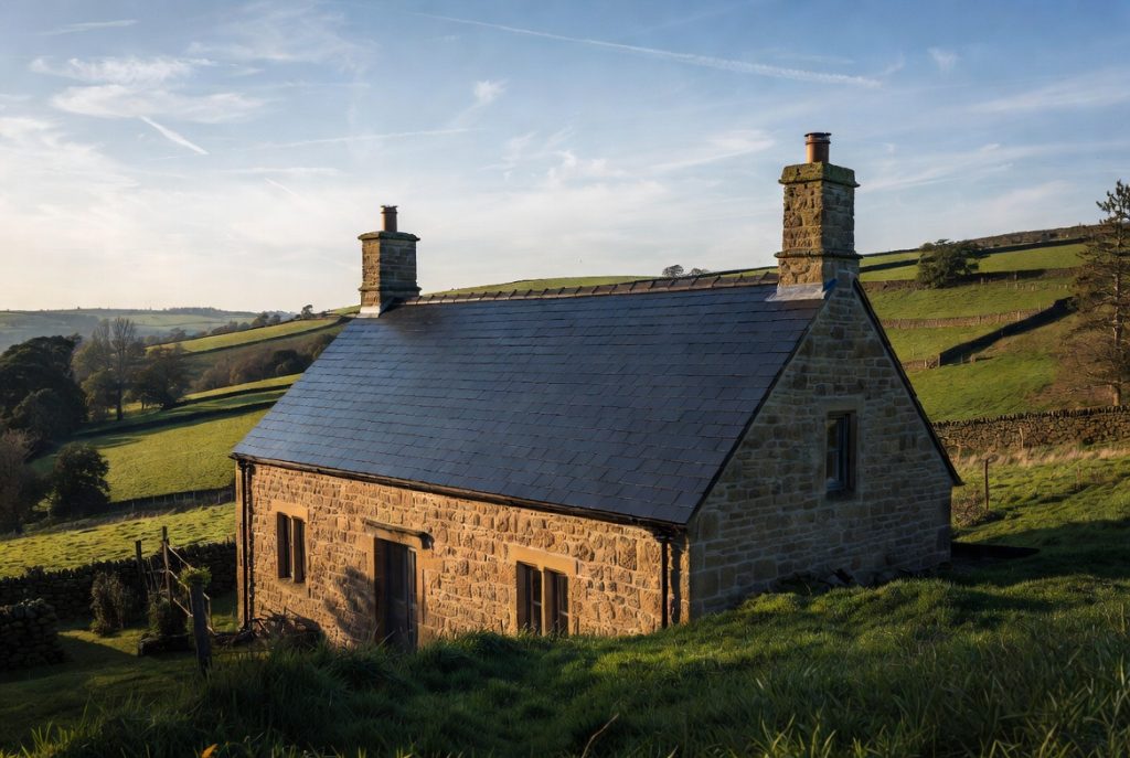 Roof replacement Yorkshire, stunning new roof and views of Yorkshire countryside.