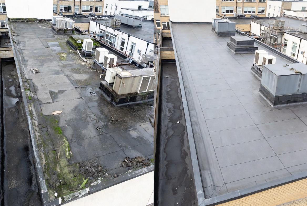 Hospital roof replacement Yorkshire.