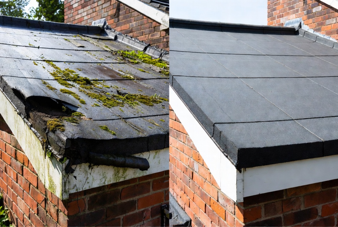 Felt roof replacement Yorkshire.