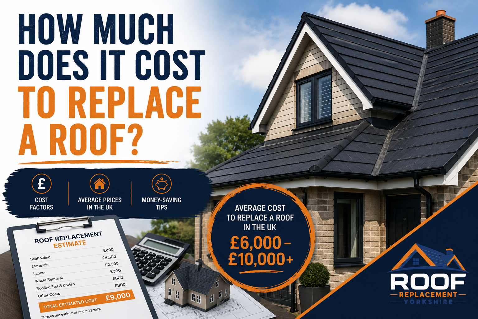 How much does it cost to replace a roof Yorkshire.