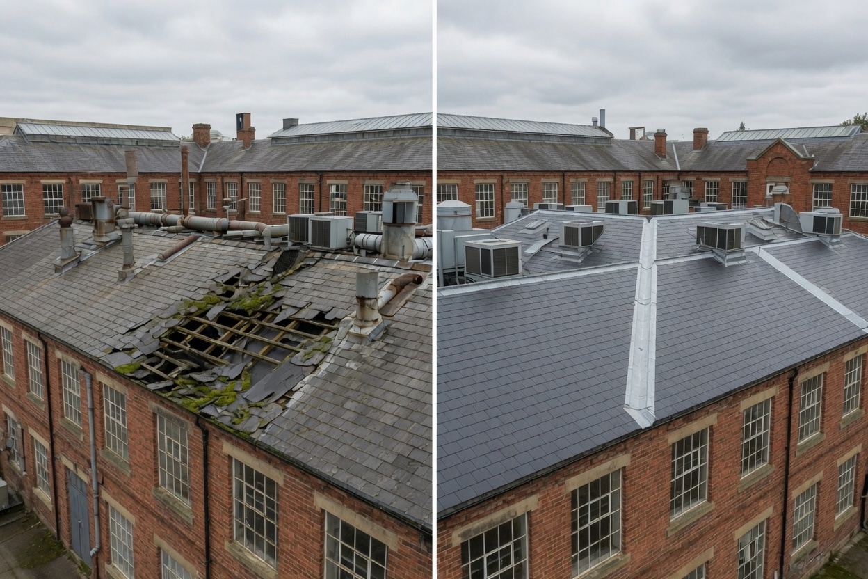 Local commercial roof repair Yorkshire.