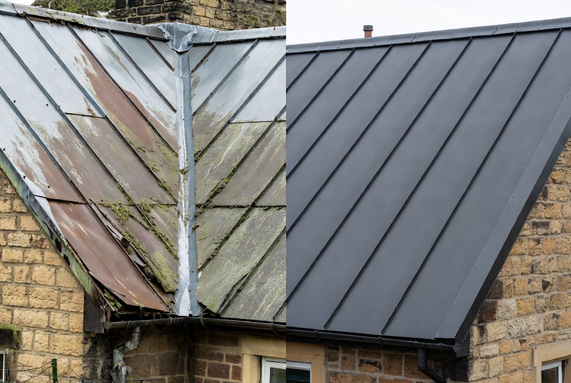 Metal roof replacement Yorkshire.