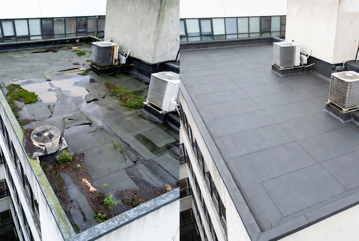 Office roof replacement Yorkshire.