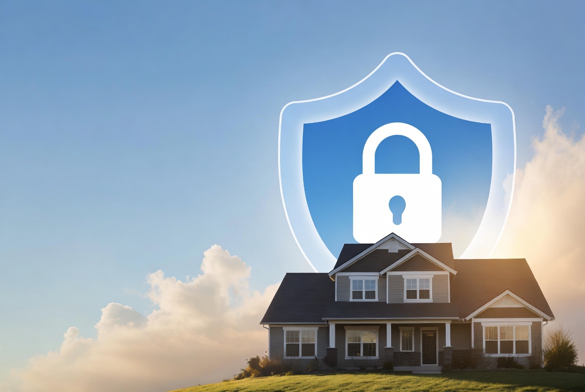 Privacy icon over roof replacement Yorkshire job graphic.
