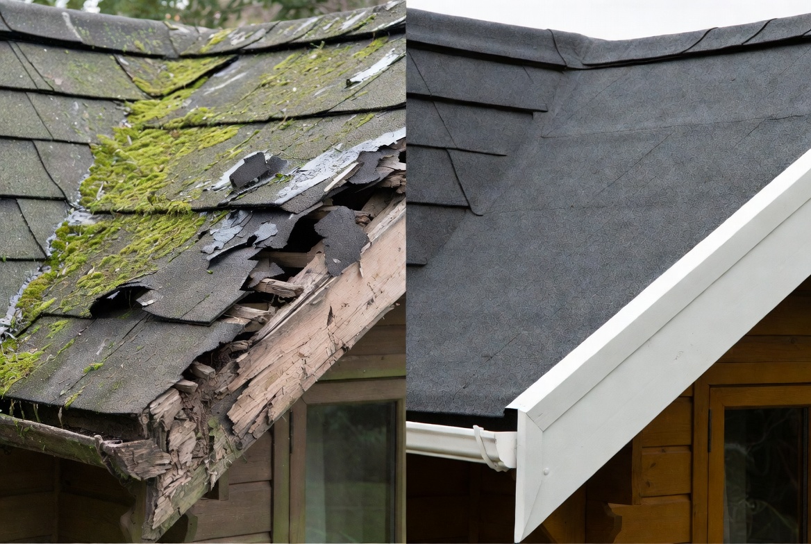 Summerhouse roof replacement Yorkshire.